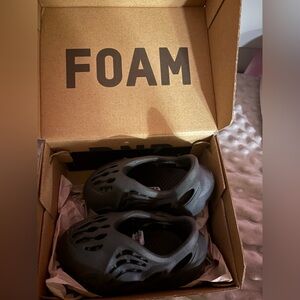Kids Black Yeezy Foam Shoes